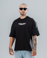 Camiseta Oversize Negra Feeling Trippy